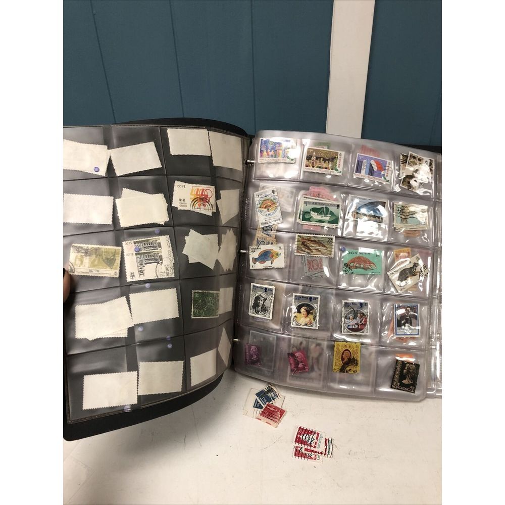 Huge Lot 90's Collection vtg Stamps Around the World Hong Kong USA Canada +